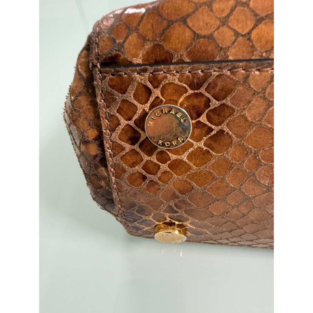 Michael Kors Faux Snake Skin Satchel Tote Bag w/Matching Wallet - Picture 12 of 13